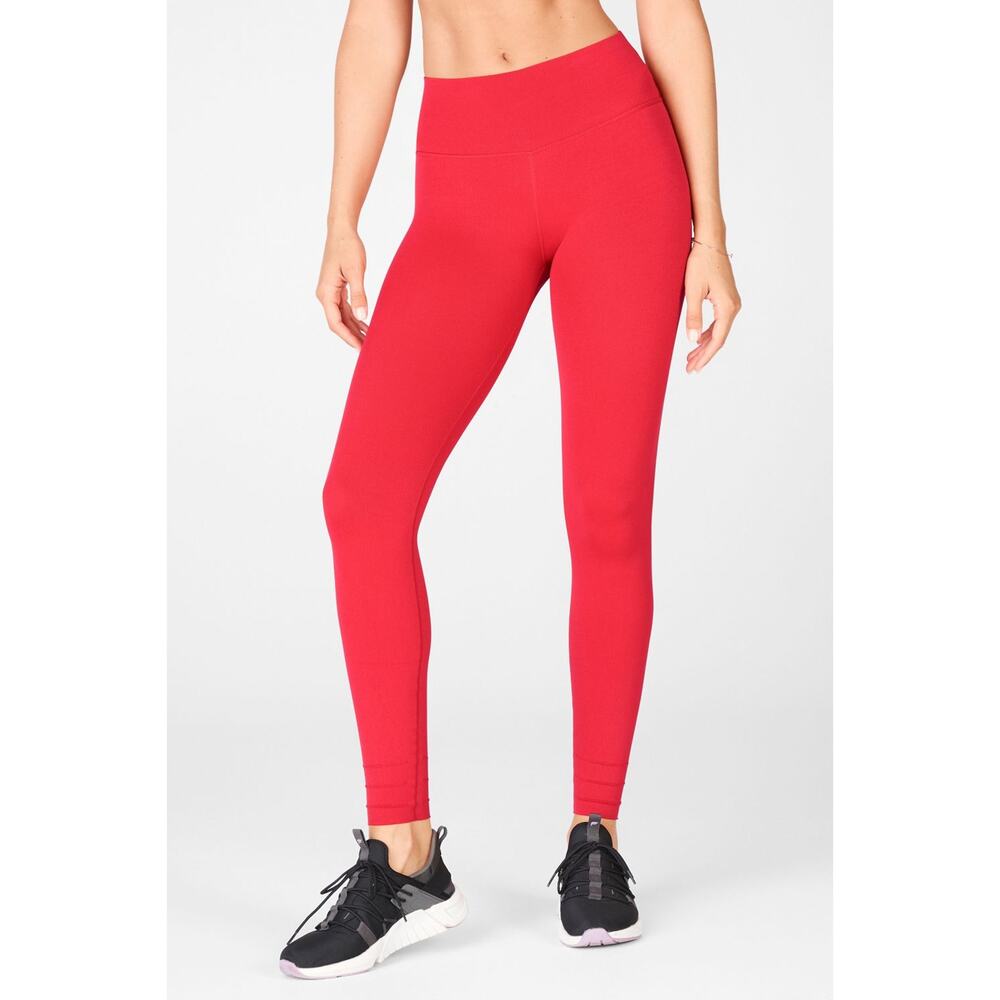 Fabletics Vermillion High Waisted SculpKnit Athletic Hiking Workout Leggings L